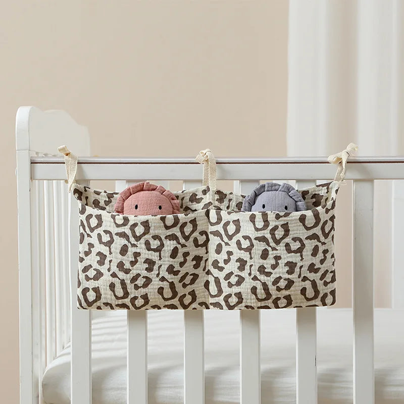 Baby Bedside Storage Bag Baby Crib Organizer Hanging Bag for Baby Multi-Purpose Newborn Bed Hanging Diaper Toy Tissue