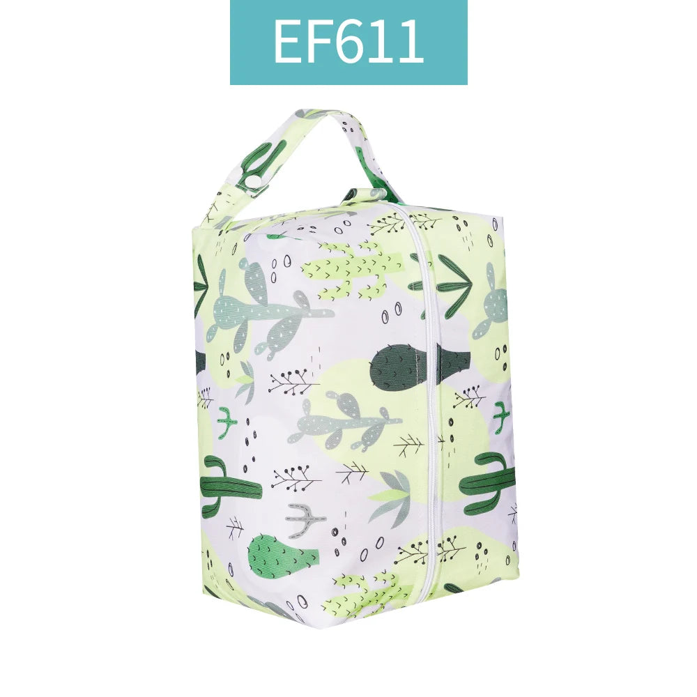 HappyFlute Wet Dry Bags for Baby Cloth Diapers Waterproof Pod Hanging Diaper Bag Reusable Washable for Baby Stroller Diaper Bag