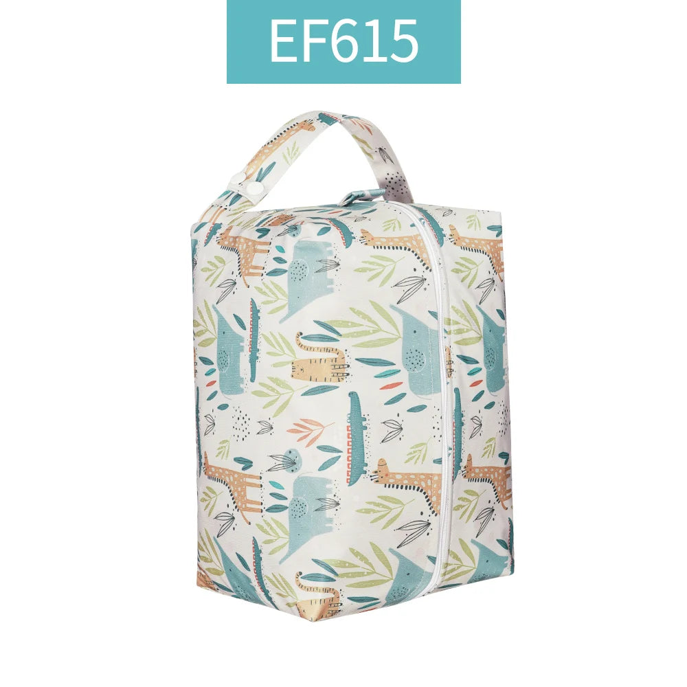 HappyFlute Wet Dry Bags for Baby Cloth Diapers Waterproof Pod Hanging Diaper Bag Reusable Washable for Baby Stroller Diaper Bag
