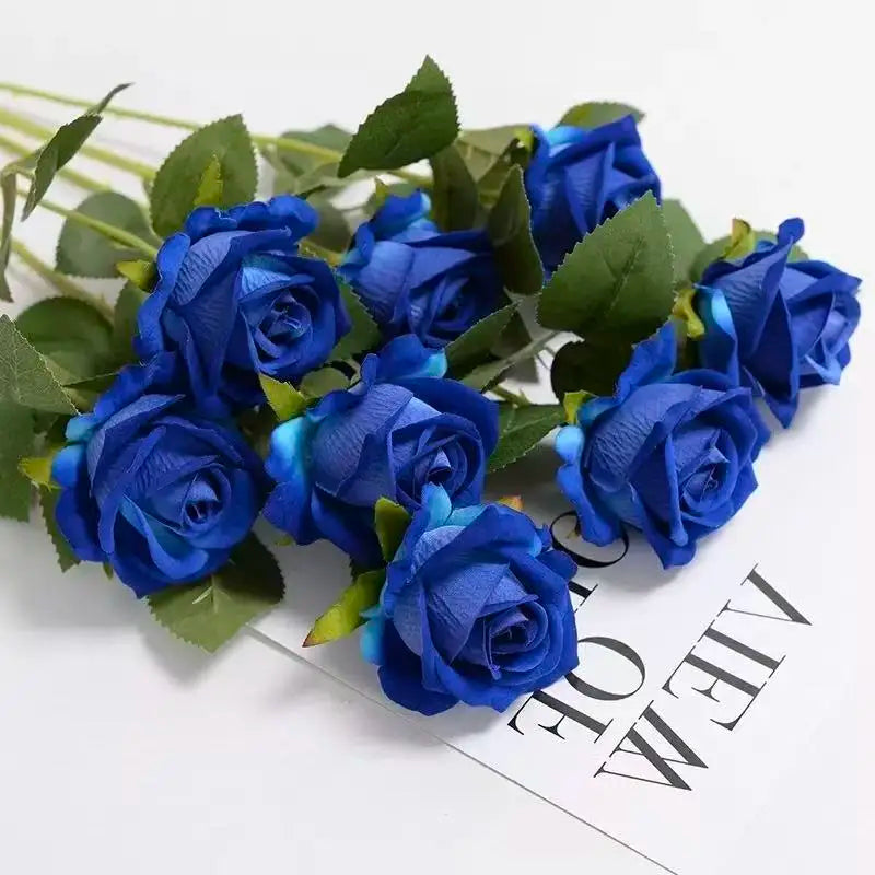 1~20pcs Artificial rose decoration Red rose Realistic artificial flowers Fake flowers Wedding dining table home decoration