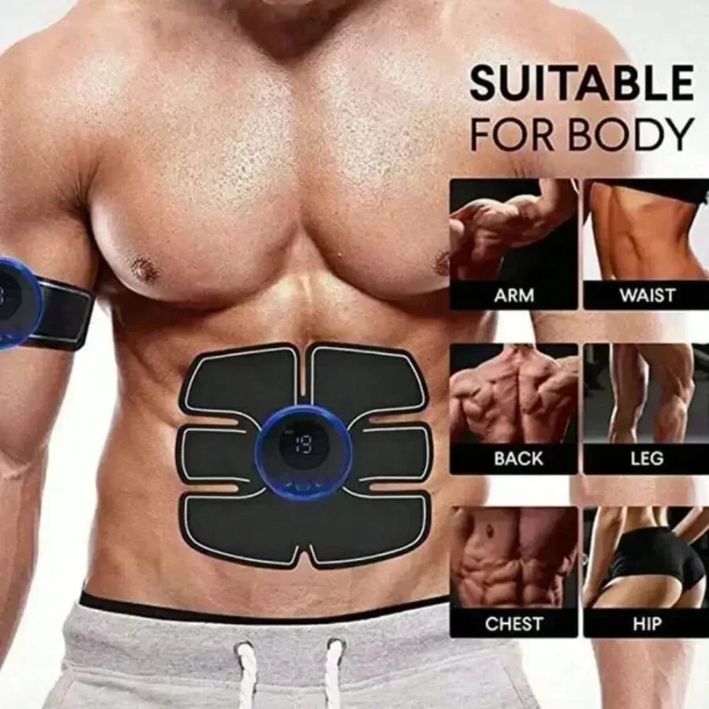 Portable Muscle Trainer Intelligent Wireless Fitness Apparatus - Charging Version ABS Stimulator for Men And Women USB Charging