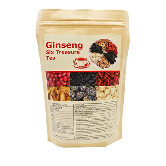 30 bags of Ginseng Six Treasures Tea - Traditional Chinese Herbal Medicine, Natural Ingredients, Nourishing Kidney Health