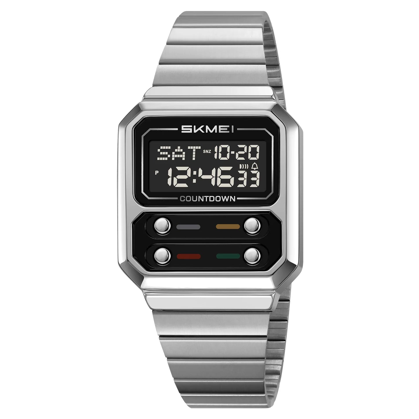 SKMEI 2448 Business Men Retro Luxury Time Digital Electronic Watch For Women Student Waterproof Chrono Wristwatch Simple Clock