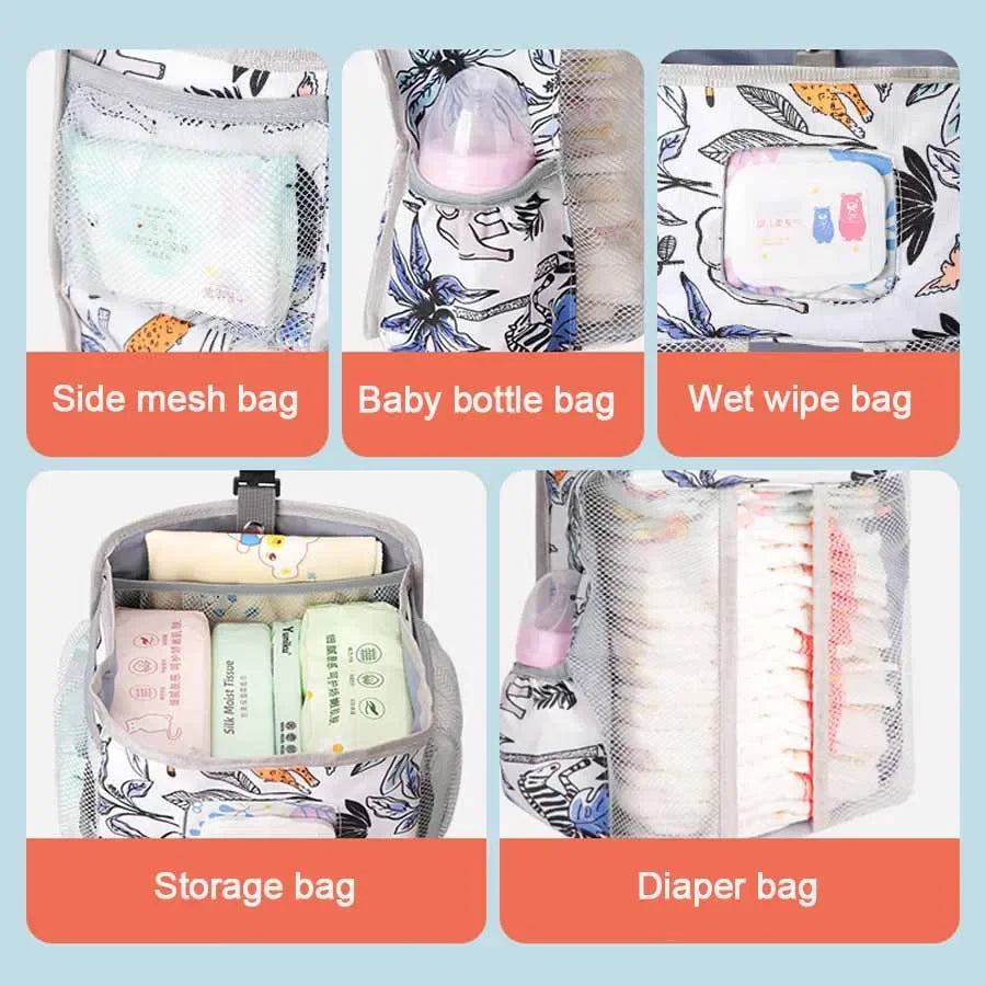 Baby Diaper Hanging Organizer Diaper Stacker for Changing Table Crib Hanging Classified Storage Bag Organizer Gifts for Newborn