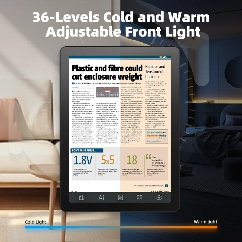 Bigme ereader B6 6'' e-ink ebook reader, Android 14 with Google Play, 300PPI 36-level front light electronic book, 4+64GB E-Book