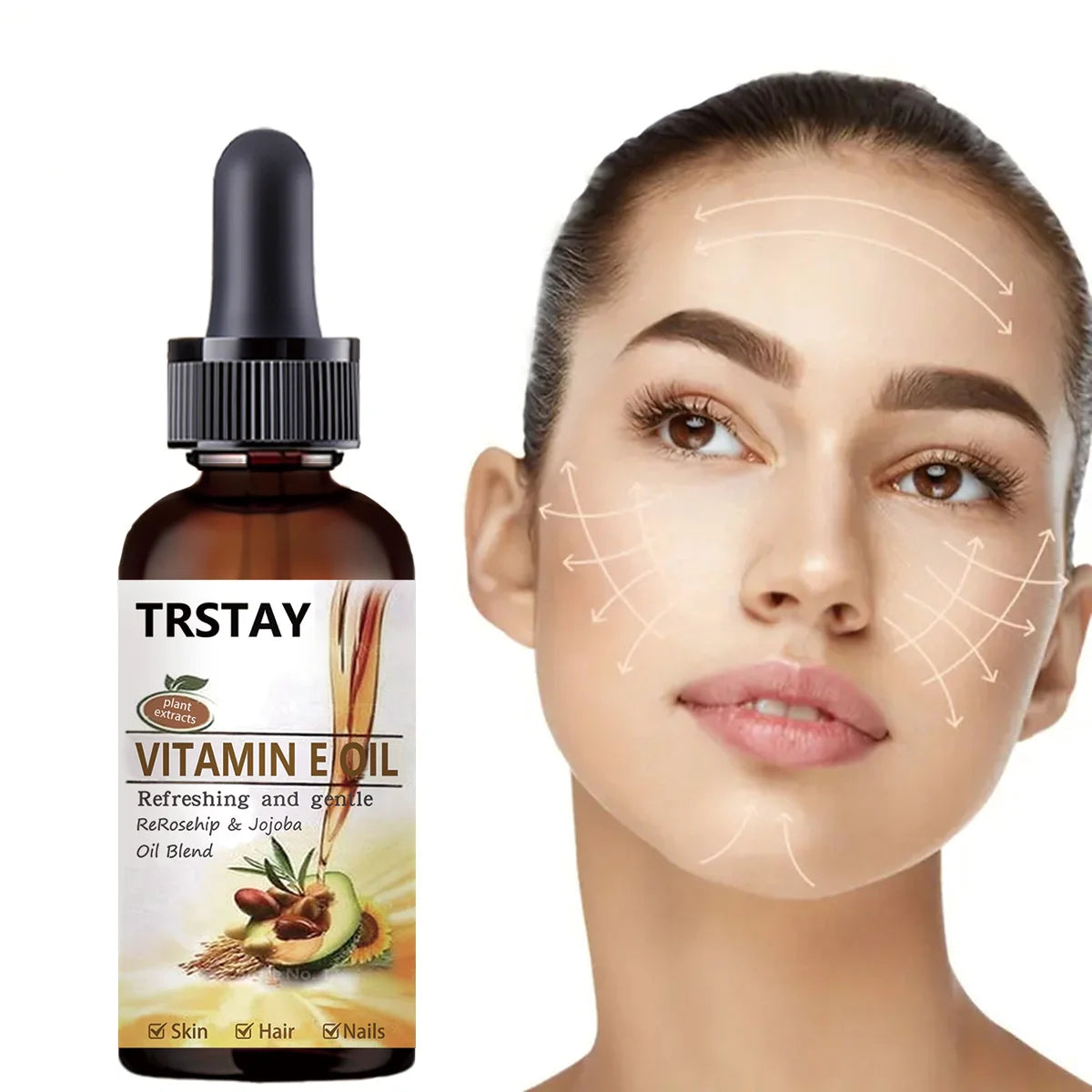 New 100% Pure Organic Natural Vitamin E Oil Face Body Massage Spa Avocado Essential Oils Cold Pressed Moisturiser Serum