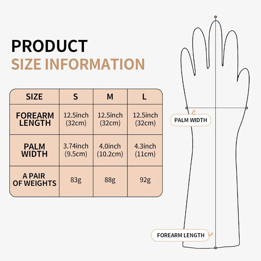 Dishwashing Rubber Gloves Reusable Kitchen Gloves 2Pairs Cleaning Gloves for Washing Dishes Long-lasting&Non-Slip