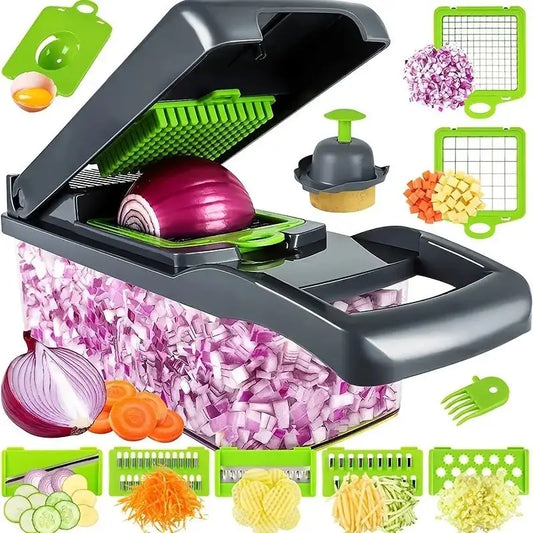 Multi-functional vegetable cutter, kitchen household, potato shreds, shredded and diced, radish grater, slicer