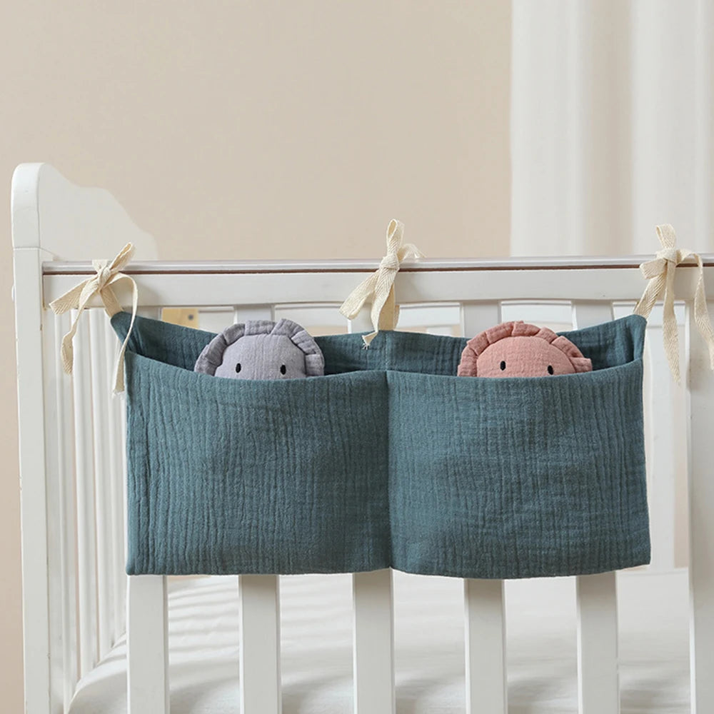 Baby Nursery Crib Organizer, Diaper Caddy Stacker, Portable Hanging Storage for Diapers Wipes Baby Essentials , Changing Table