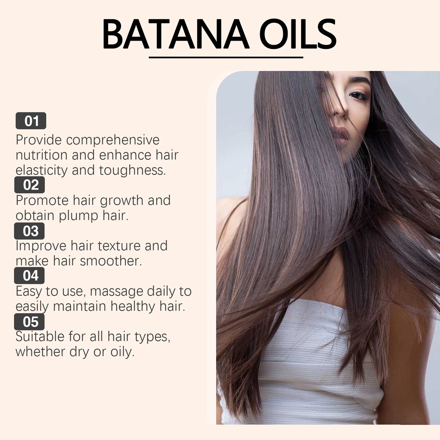 Hoegoa 100% Pure Organic Batana Oil for hair growth And Natural Batana Oil For Treating Hair Loss Anti-Breakage Hair