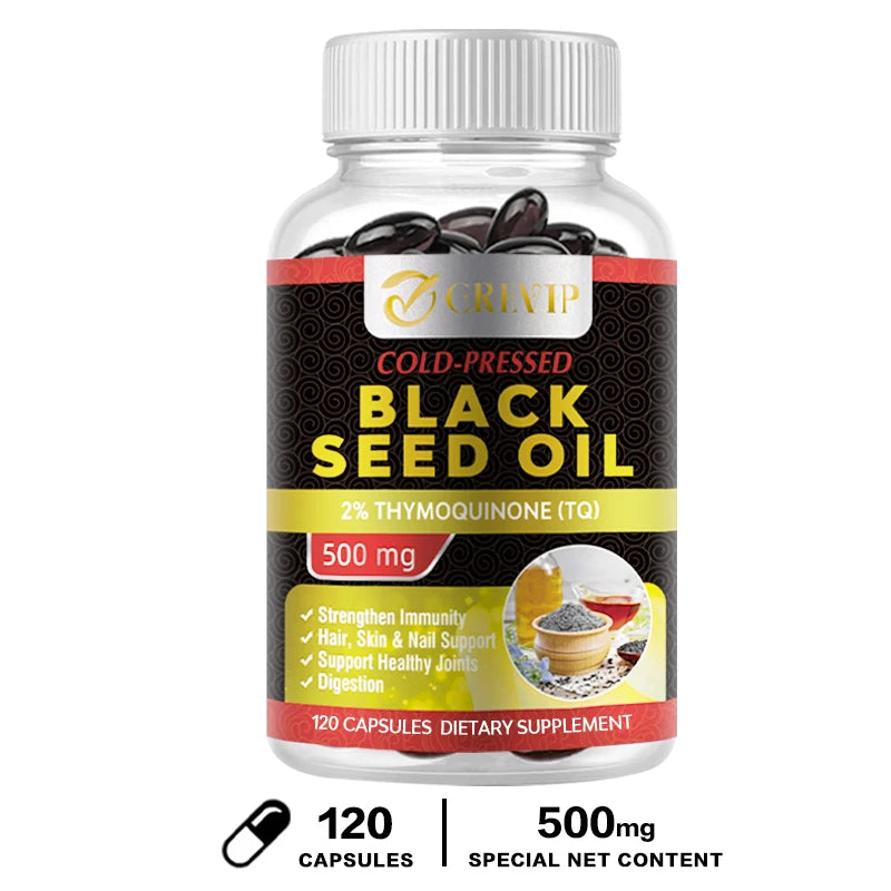 Black Seed Oil Capsules - Cold Pressed - 100% Turkish Fennel, Nigella Seed Oil, Organic BSO, Non-GMO, 100% Pure Nigella Seed Oil