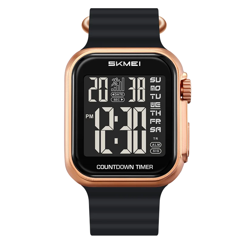 SKMEI 2269 Sport Digital Watch For Man Fashion Luxury Countdown Clock Waterproof Stopwatch 2Time Top Brand Electronic Wristwatch
