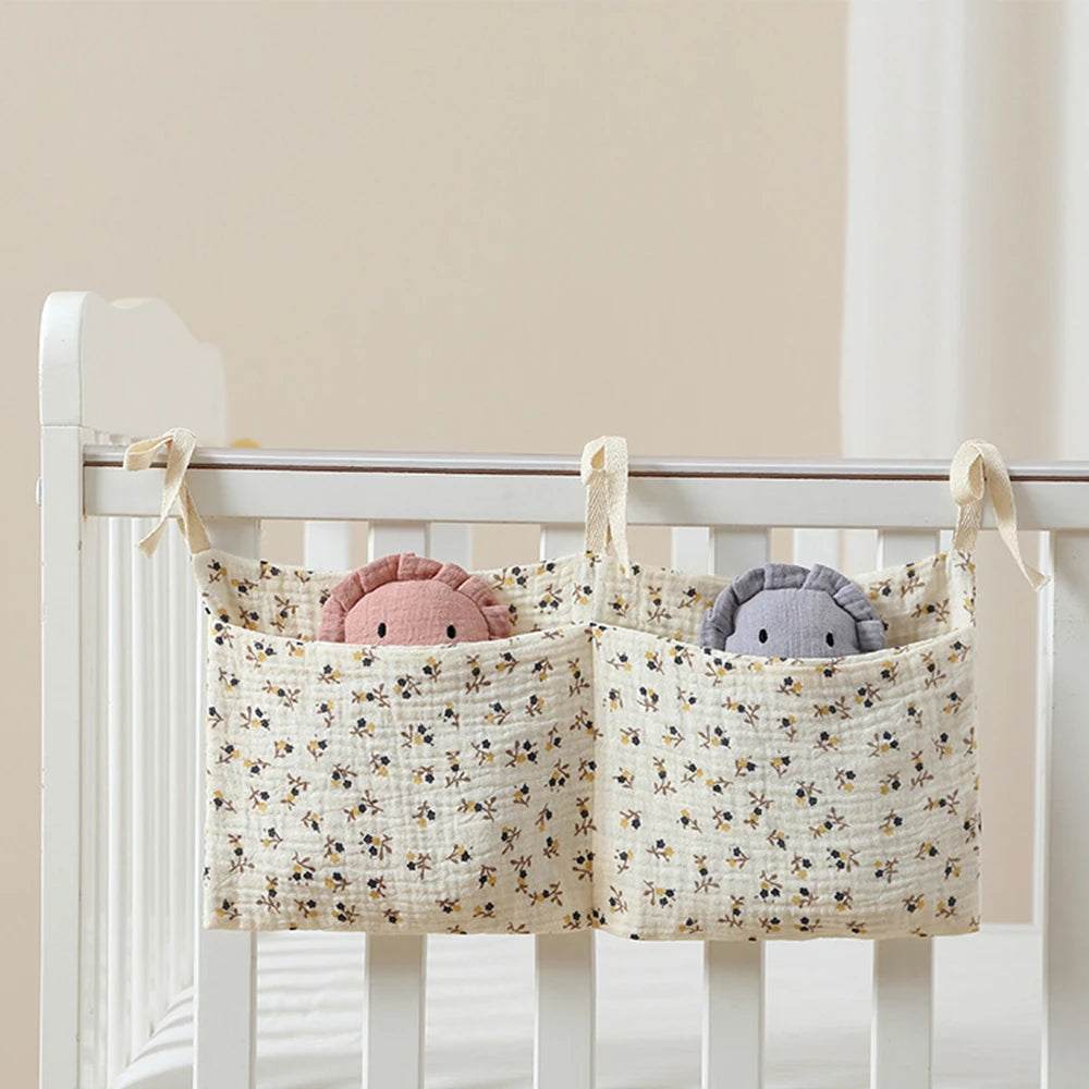 Baby Nursery Crib Organizer, Diaper Caddy Stacker, Portable Hanging Storage for Diapers Wipes Baby Essentials , Changing Table