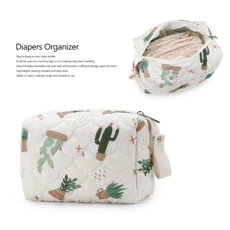 Baby Diaper Organizes with Lovely Desigs Watertight Hanging Storage Bag Portable Baby Diaper Pouches Stylish for Travel