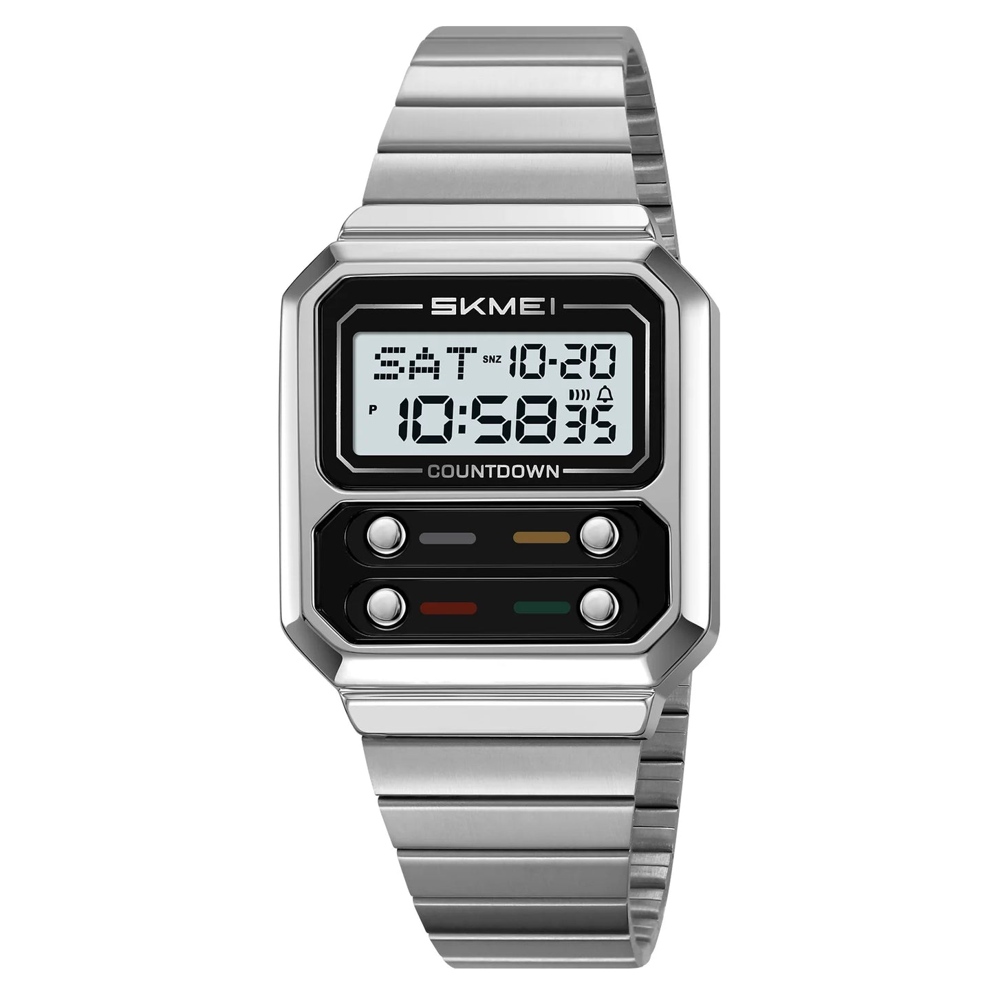 SKMEI 2448 Business Men Retro Luxury Time Digital Electronic Watch For Women Student Waterproof Chrono Wristwatch Simple Clock