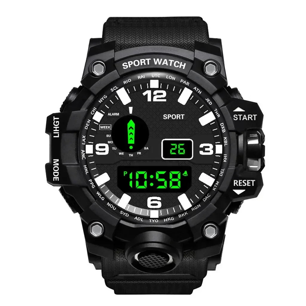 New Men's Watch LED Digital Men Sport Watches Fitness Electronic Watch Multifunction Military Sports Watches Clock Kids Gifts