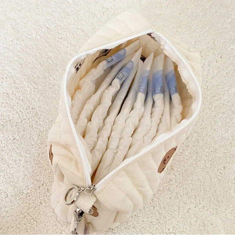 1PC Multi Functional Portable Stroller Nappy Bag Cartoon Embroidered Baby Diaper Mommy Bag