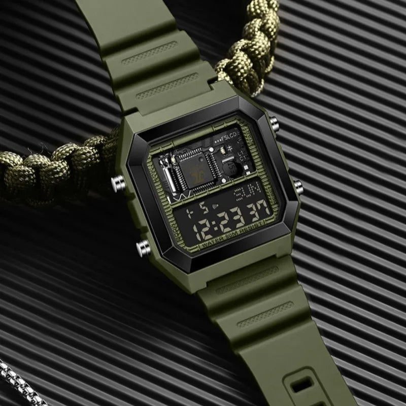 SANDA 6216 Sport Student Electronic Watch Alarm Clock Multifunction Waterproof Shockproof Luminous Calendar Casual Men's Watches