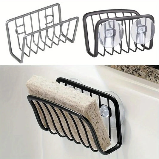 1pc Sink Sponge Rack Drain Storage Shelf Stainless Steel Kitchen Wire Ball Rag Organizer Holder Kitchen Storage Rack