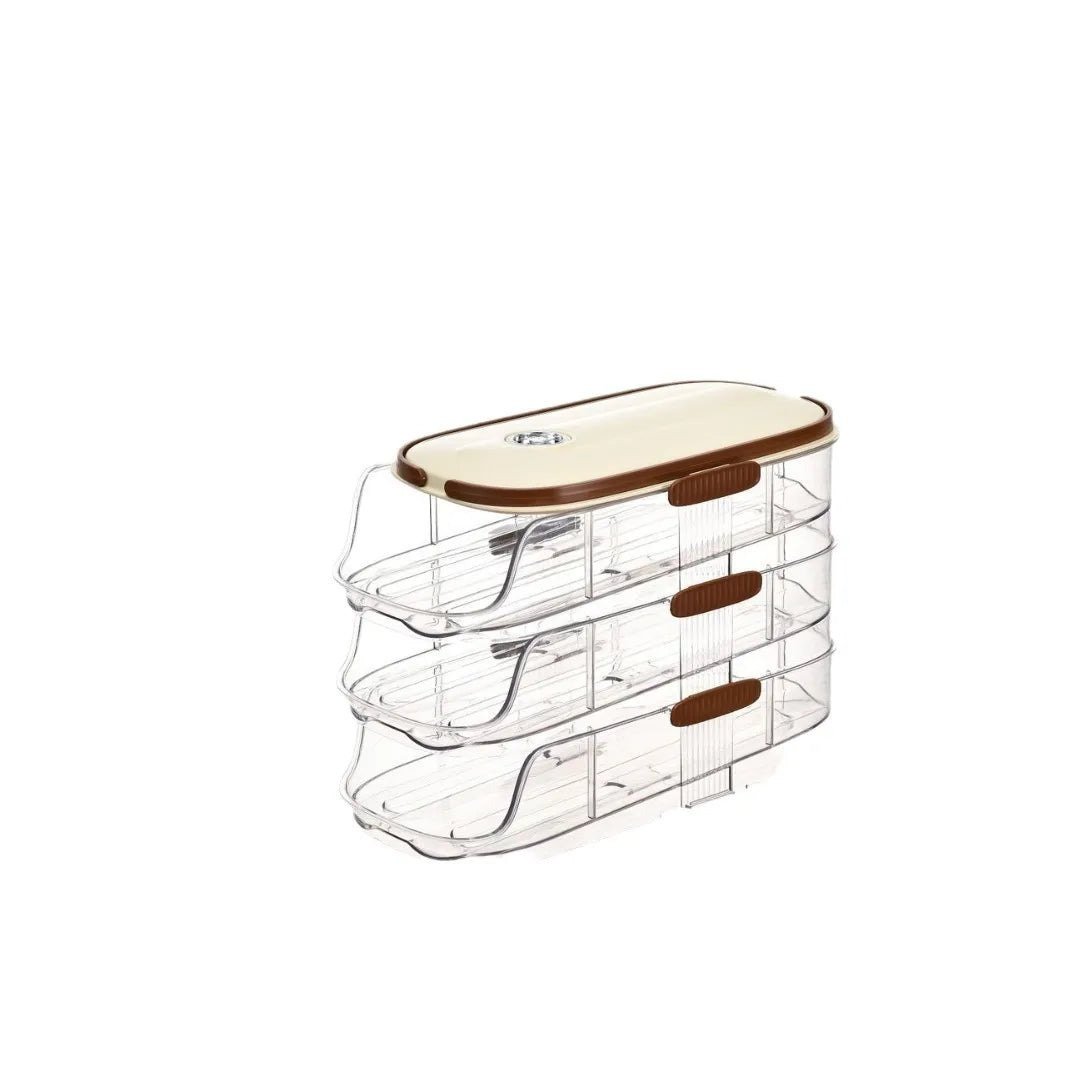 Household Multi-layer Automatic Rolling Egg Storage Box Kitchen Egg Rack Tray Refrigerator Timing Special Egg Carton