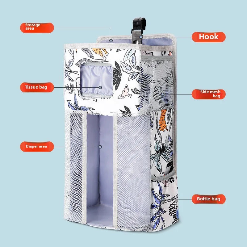 Baby Diaper Hanging Organizer Diaper Stacker for Changing Table Crib Hanging Classified Storage Bag Organizer Gifts for Newborn