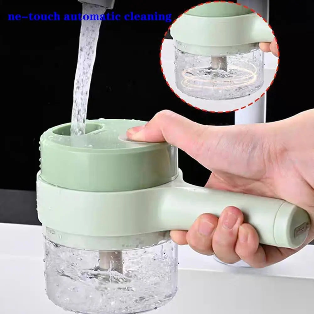 Electric Vegetable Cutter Multifunctional Food Processor Hand-Held Mini Fruit Meat Grinder and USB Chopper Kitchen Accessories