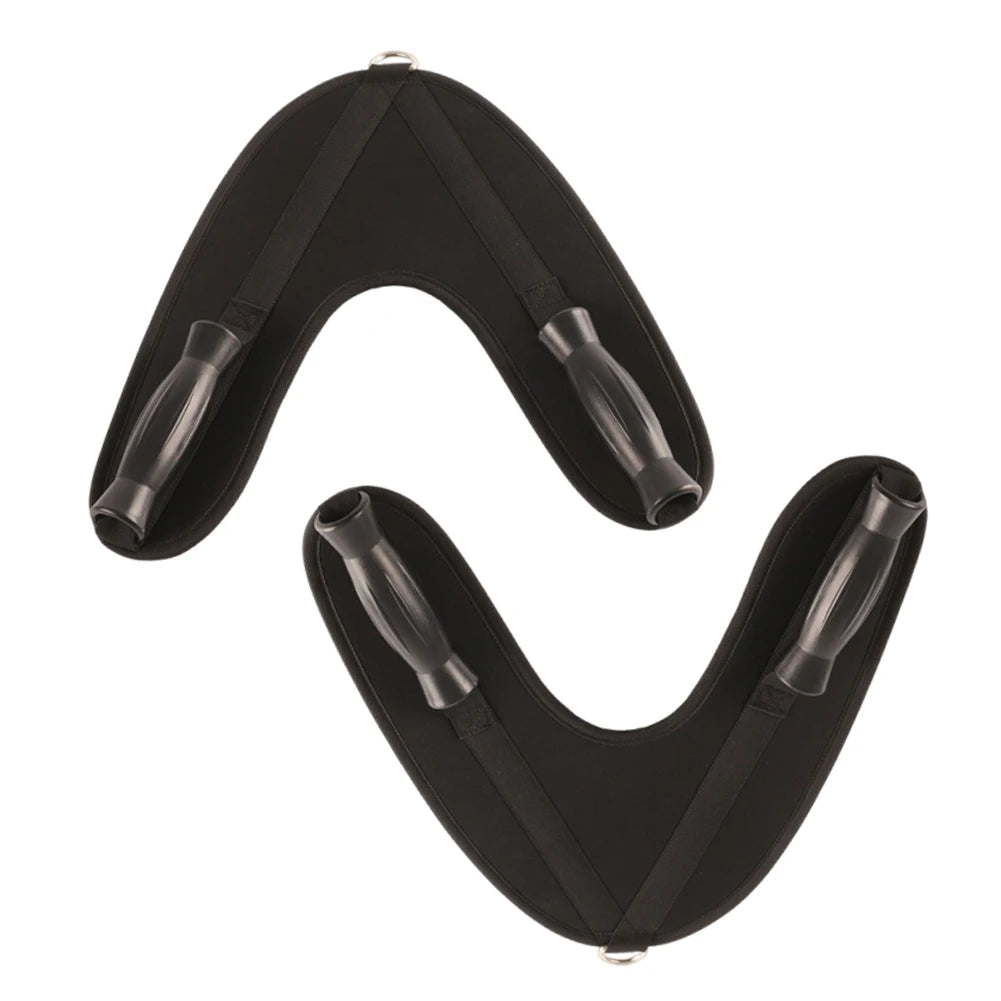 Fitness Abdominal Crunch Strap Nylon Back Exercise Pulling Harness Shoulder Strap Abdominal Crunch Straps Belt for Gym Workout