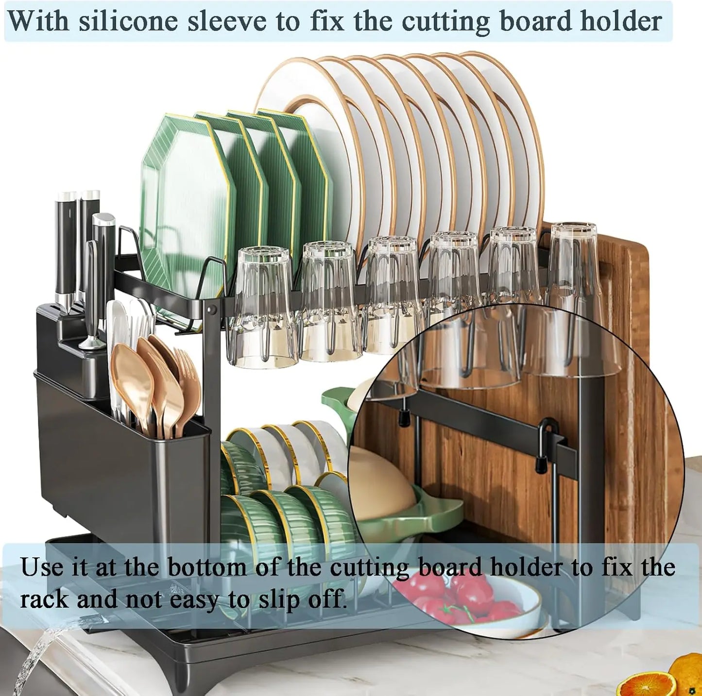 Pink Dish rack, kitchen storage organizer for bowls and plates, snap-on design, no drilling install, trendy home appliance