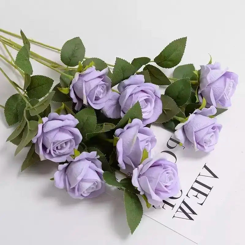 1~20pcs Artificial rose decoration Red rose Realistic artificial flowers Fake flowers Wedding dining table home decoration