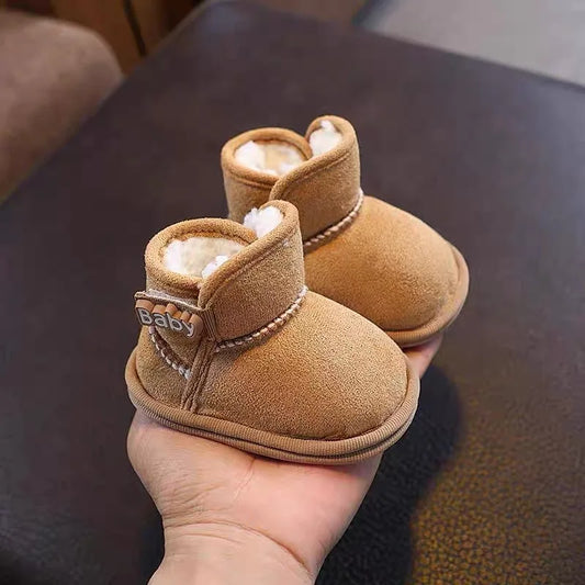 0-18Month Newborn Baby Girls Boys Winter Snow Boots Toddler Warm Plus Fleece Ankle Boots Non-slip Thickened Shoes