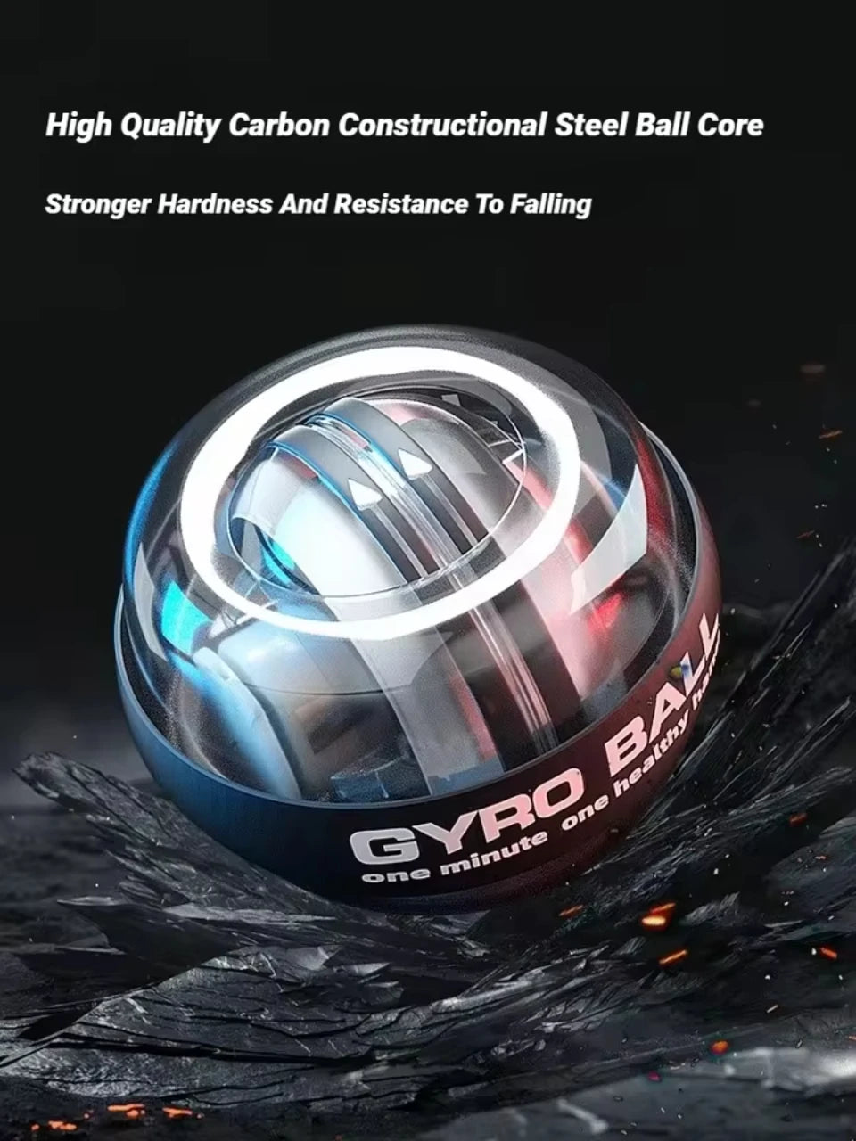 Gyroball Powerball Forearm Exerciser Muscle Fitness Equipment Gyroscope Power Ball Gyro Wrist Booster Trainer Hand Exercise
