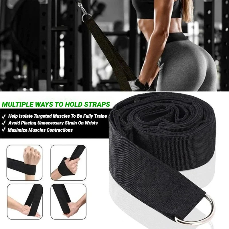 Fitness Tricep Rope Pull Down Workout Cable Attachment Strength Biceps Triceps Training Double Ended Tension Webbing