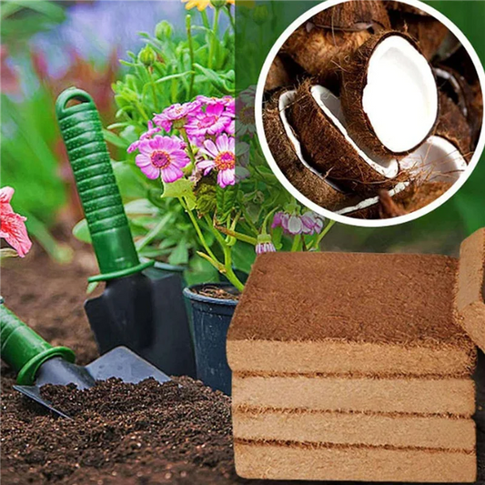4Pcs Organic Coconut Fiber For Plants, Organic Coconut Bricks, Natural Organic Compressed Coconut