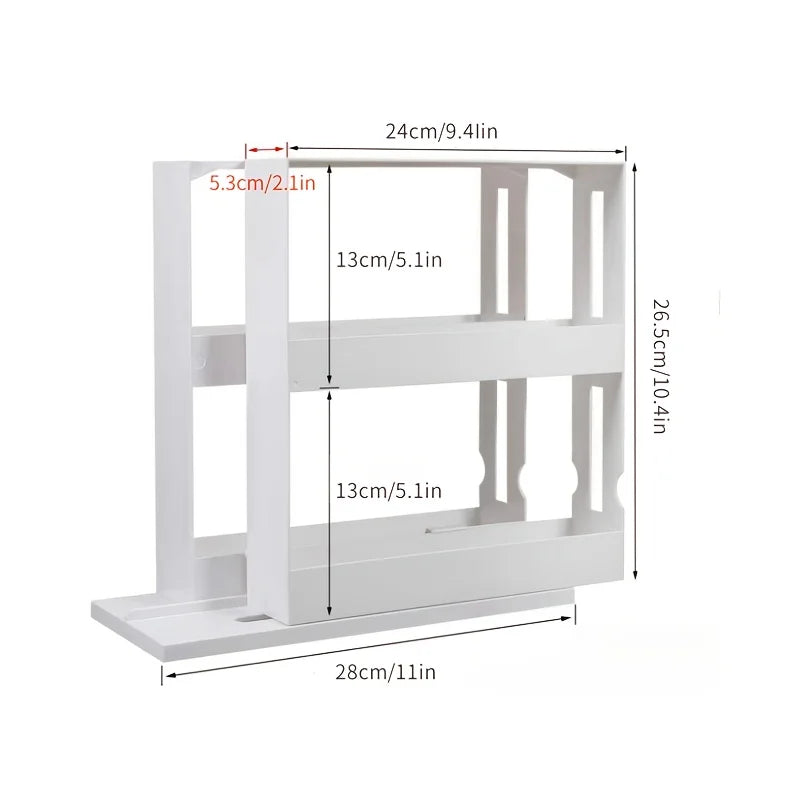 Rotating ABS kitchen organizer – spice rack above the kitchen cabinet