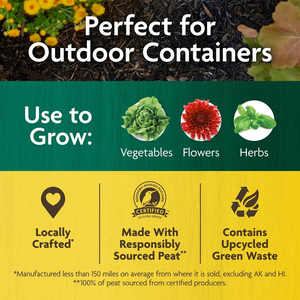 Organic Potting Soil Container Plants Nutrient Rich Compost Sphagnum Peat Moss Retains Water Suitable Herbs Vegetables Flowers 1