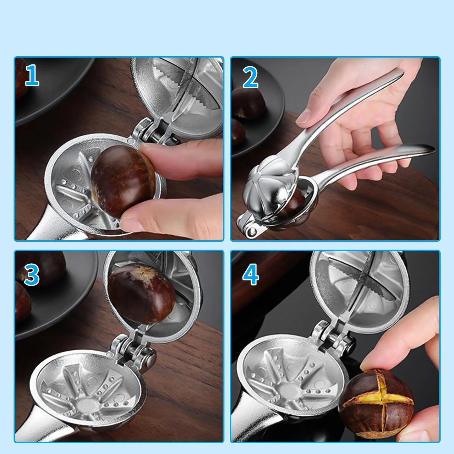 Chestnut Peeler Stainless Steel Quick Clip Walnut Pliers Chestnut Sheath Cutter Nut Cracker Sheller Kitchen Tool