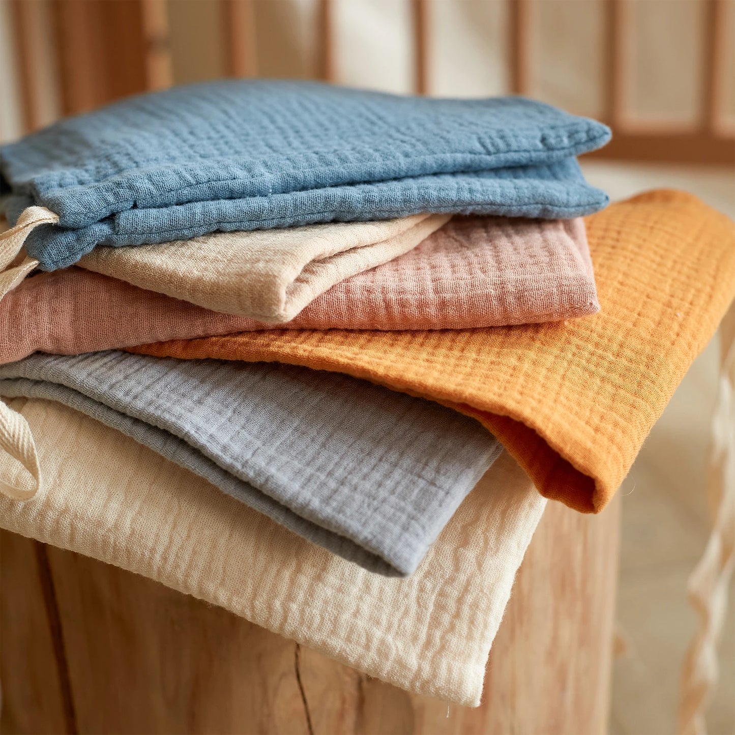 INSULAR Storage Pockets Infant Diaper Bags Baby Crib Portable Storage Sacks Pressure Glue Cotton Clothing Toys Multi-functional