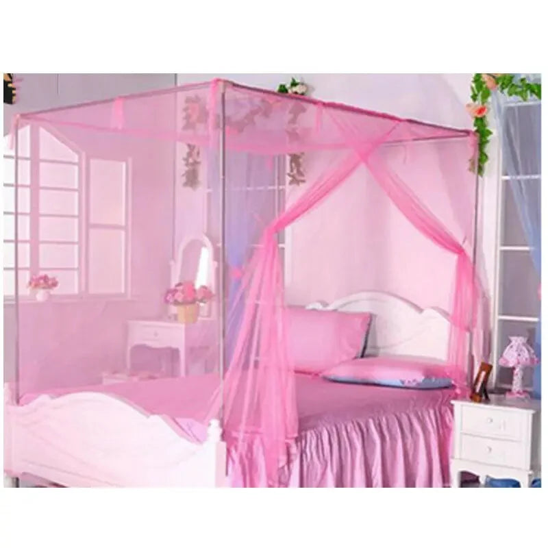 2024 Summer Home Mosquito Nets 4 Corner Post Bed Canopy Net Double Bed Lightweight Fashion Bedding Mosquito Nets