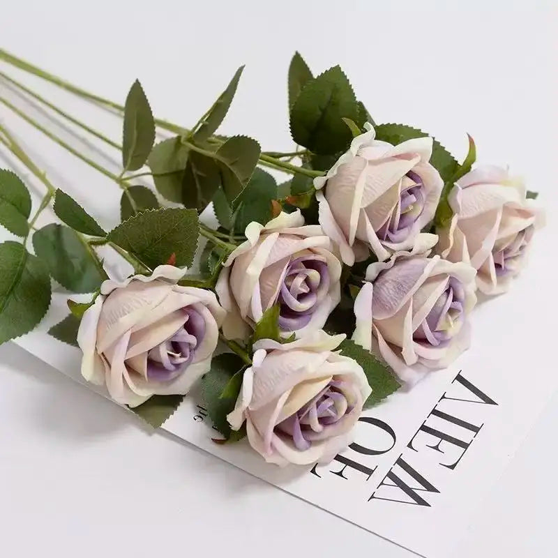 1~20pcs Artificial rose decoration Red rose Realistic artificial flowers Fake flowers Wedding dining table home decoration