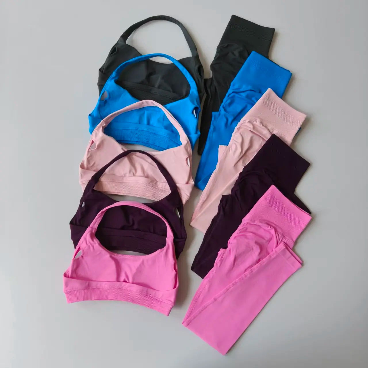 Seamless Hornet Beautiful Back Crop Top Bra High Waist Peach Sports Leggings Suit Yoga Training Running Fitness Gym Women Set