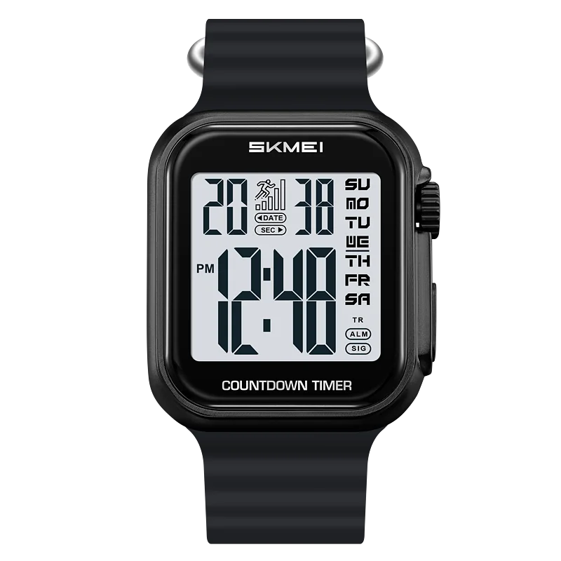 SKMEI 2269 Sport Digital Watch For Man Fashion Luxury Countdown Clock Waterproof Stopwatch 2Time Top Brand Electronic Wristwatch