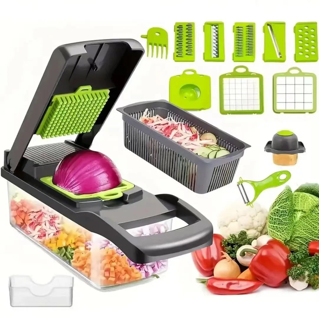 Multi-functional vegetable cutter, kitchen household, potato shreds, shredded and diced, radish grater, slicer