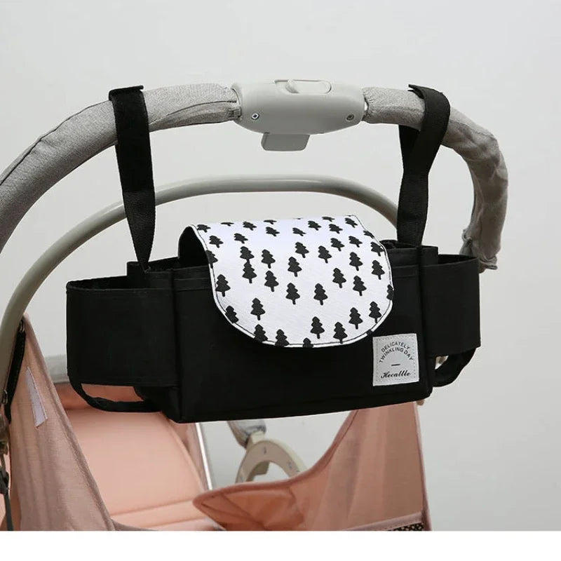 Baby Stroller Hanging Bag Portable Storage Basket Diaper Bag Mother's Bag Bottle Hanging Bag Outdoor Stroller Accessories