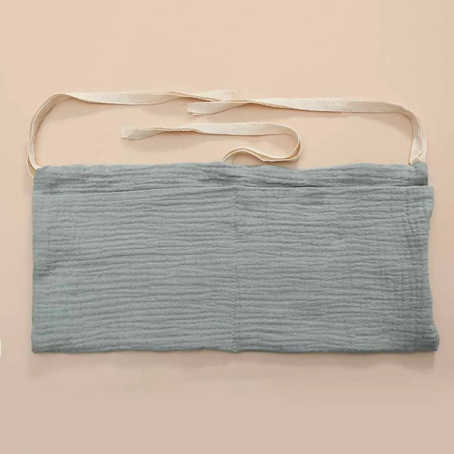 Bedside Hanging Diaper Bag Infant Toys Bag Stroller Diapers Hanging Bag Baby Crib Organizer Cot Caddy Bed Storage Bag 2 Pockets