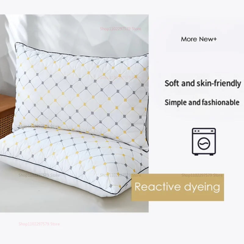 Home Textile Pillow Core Cotton Antibacterial Anti-Mites Single Cervical Vertebra Soft Pillow Core Low Pillow Can Be Washed