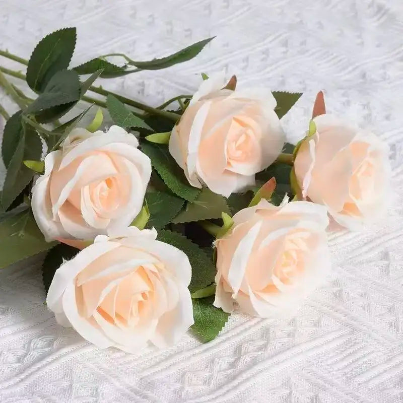 1~20pcs Artificial rose decoration Red rose Realistic artificial flowers Fake flowers Wedding dining table home decoration