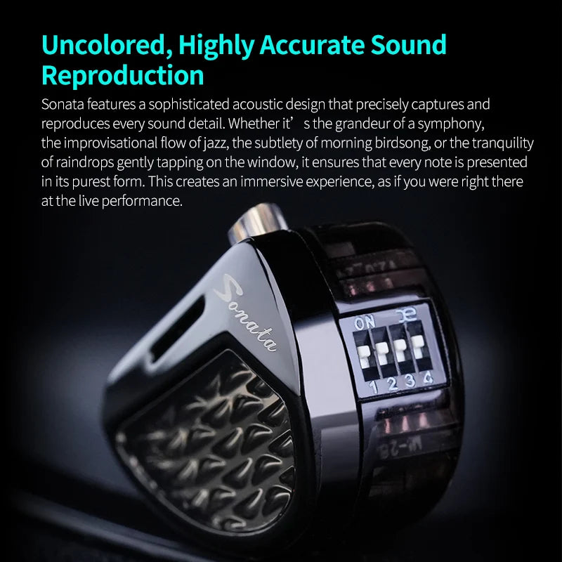 KZ Sonata 14BA 28 Unit Balanced Armature Drive In Ear Earphones Electronic Frequency Division Earbuds Hifi Monitoring Headphones