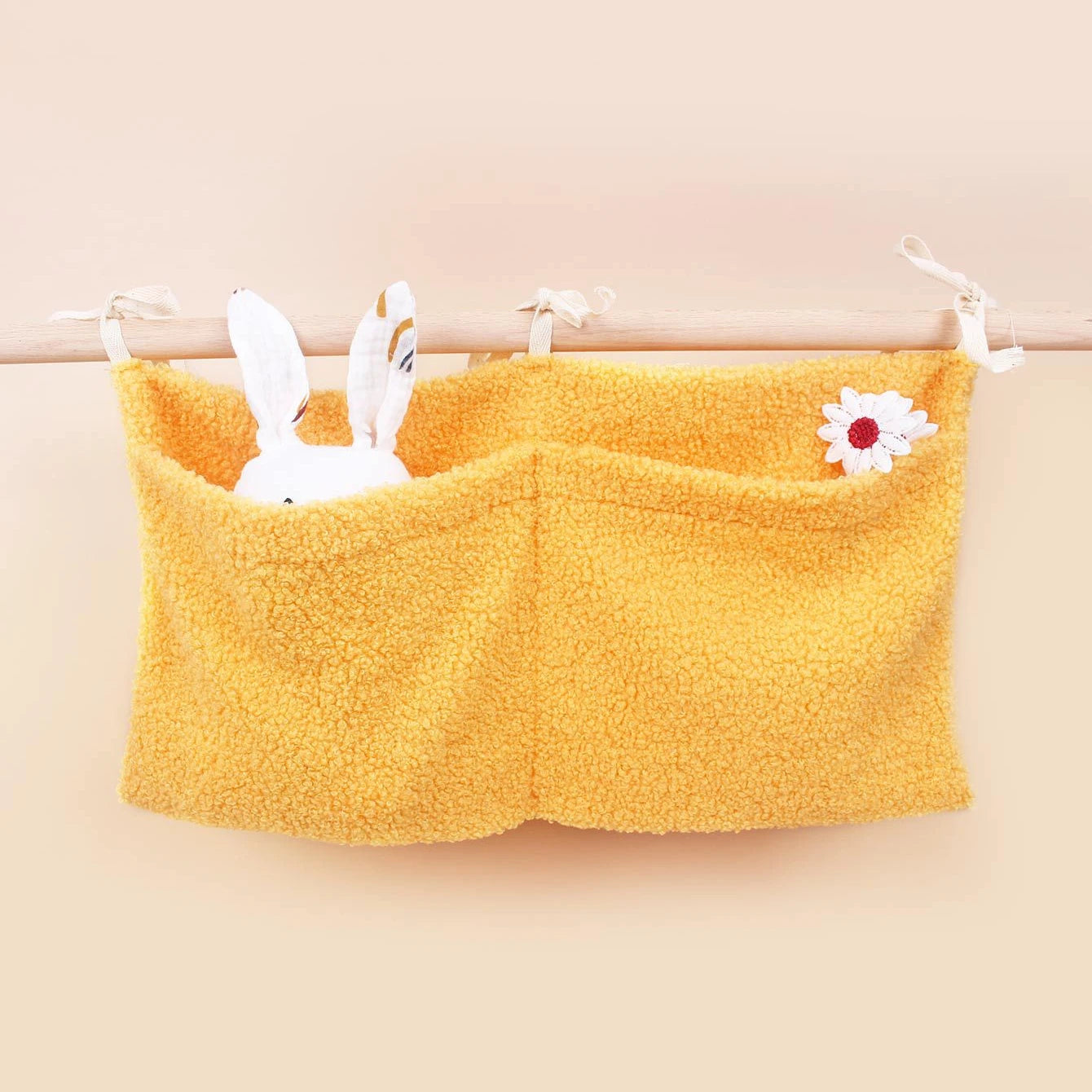 Velvet Baby Diaper Bag Bed Side Storage Bag Bedding Items Double Pocket Baby Stroller Hanging Bag Bottle Toy Organizer Pouch