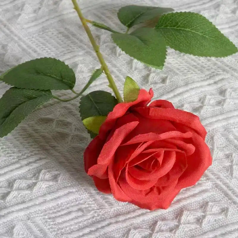 1~20pcs Artificial rose decoration Red rose Realistic artificial flowers Fake flowers Wedding dining table home decoration