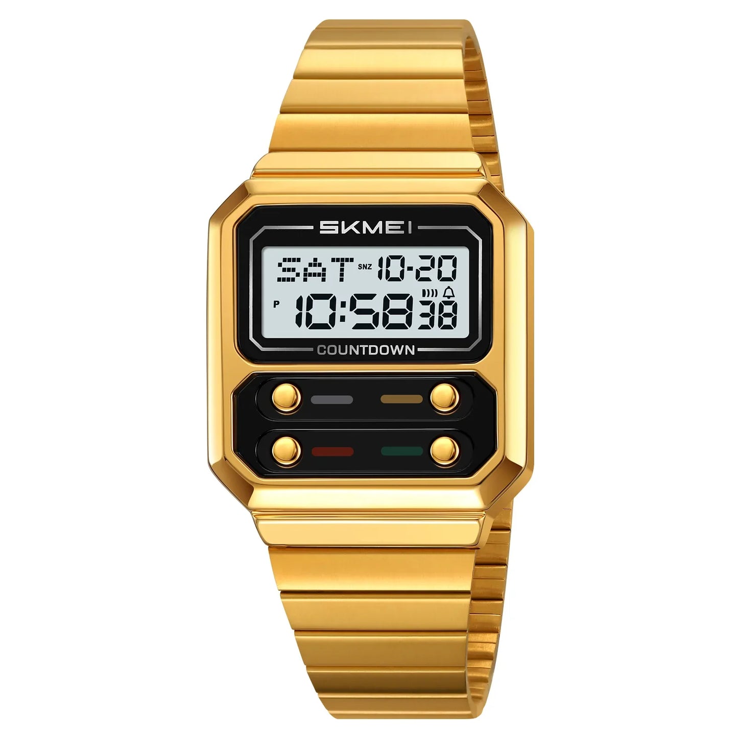 SKMEI 2448 Business Men Retro Luxury Time Digital Electronic Watch For Women Student Waterproof Chrono Wristwatch Simple Clock